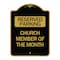 Signmission Designer Series Church Member of Month, Black & Gold Aluminum Sign, 18" x 24", BG-1824-24277 A-DES-BG-1824-24277 - alternate 1